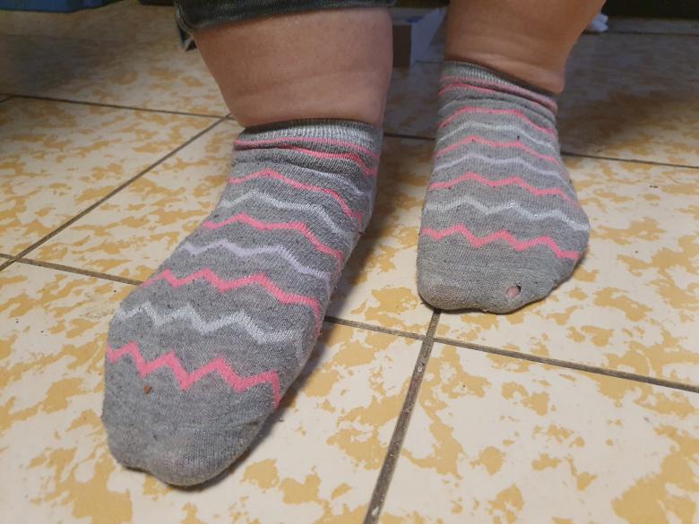 Socken mit löchlein