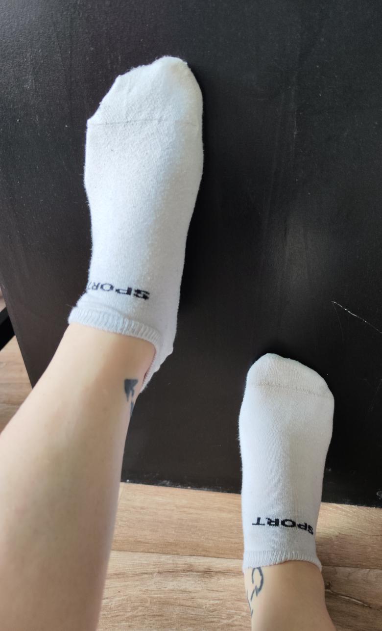 weiße Sneaker-Socken