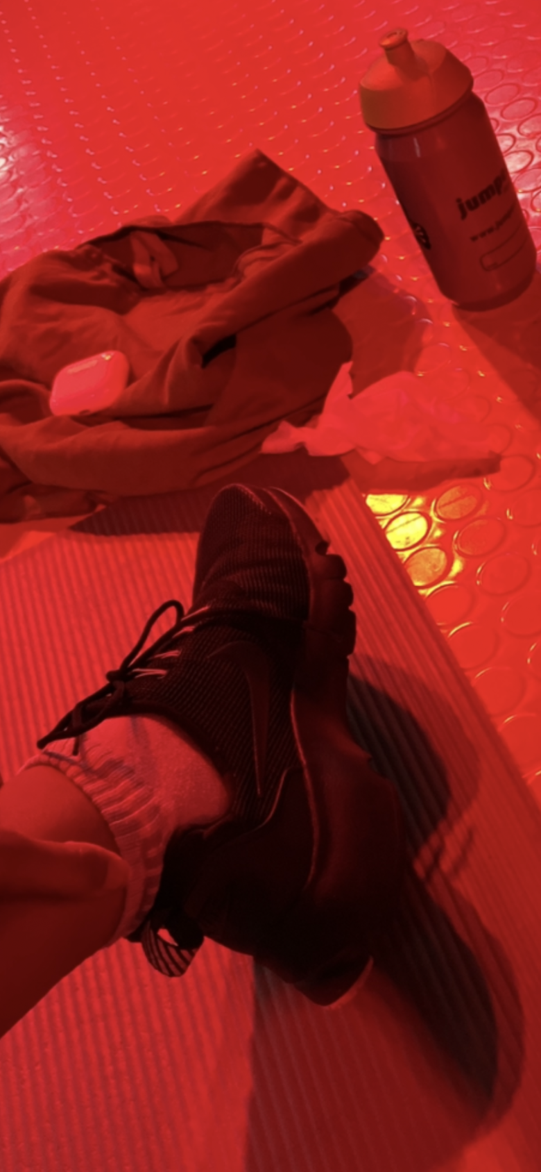 Socken beim Sport getragen