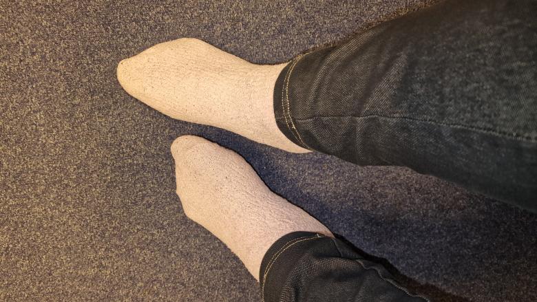 Schön eingelaufene duftende Socken