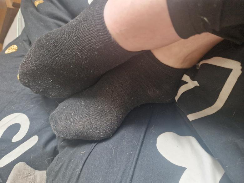 Getragen socken nach Wunsch