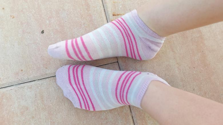 Rosa Sneaker Socken