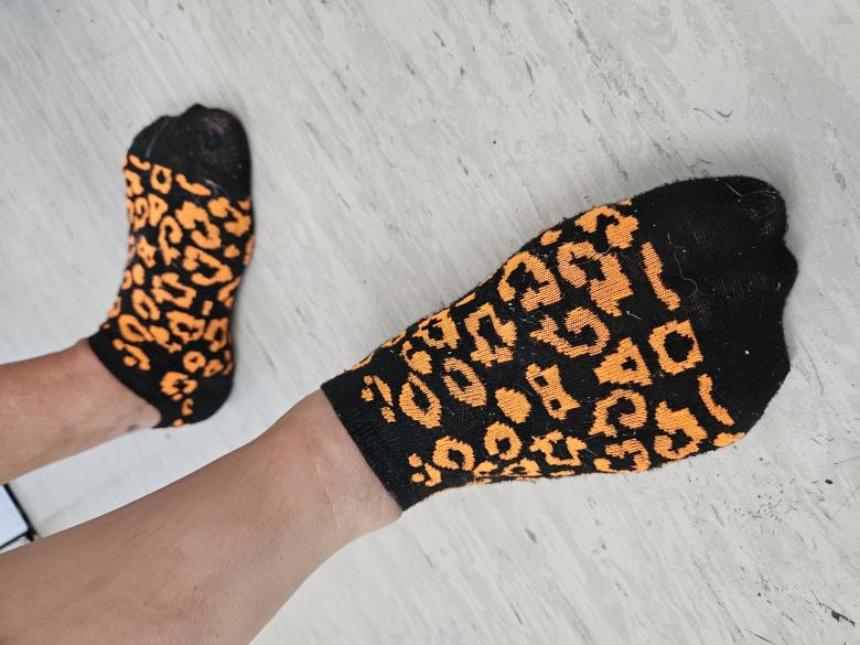 Getragene Mustersocken