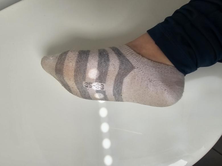 Sneakersocken grau/weiß