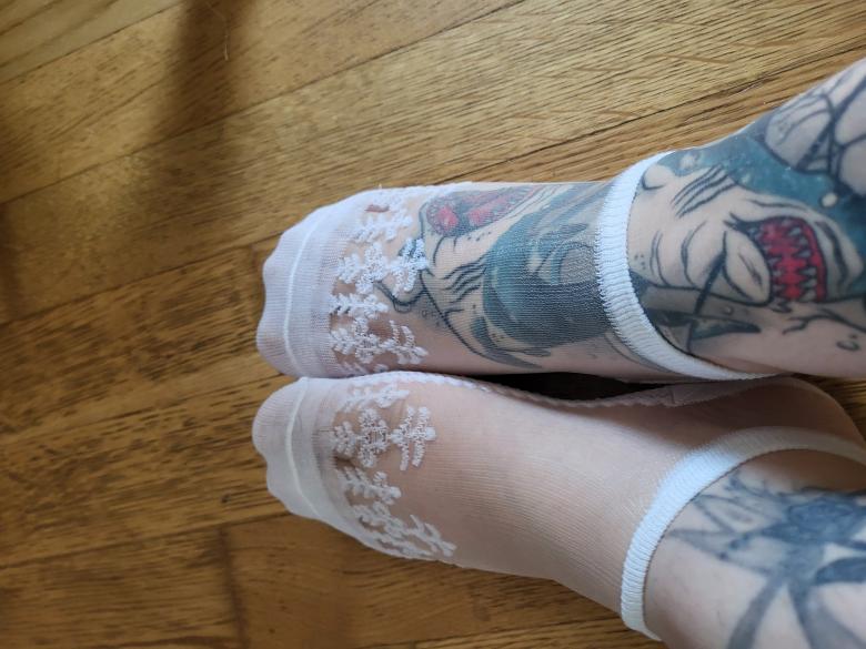 Weiße Nylon Söckchen