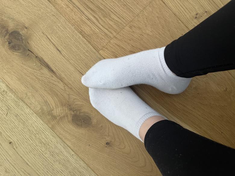 Sneakersocken im Cheerleading getragen