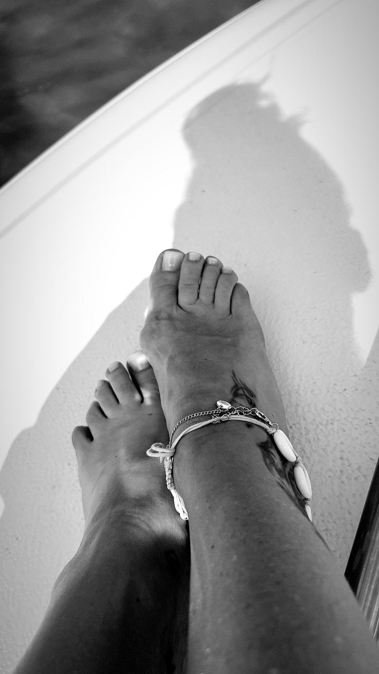 Leinwand bemalt von und mit meinen Füßen