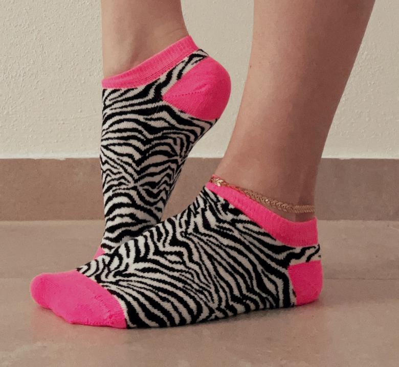 Zebra Sneackersocken