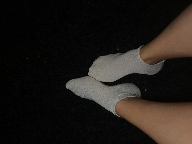 weiße Sneaker- Socken