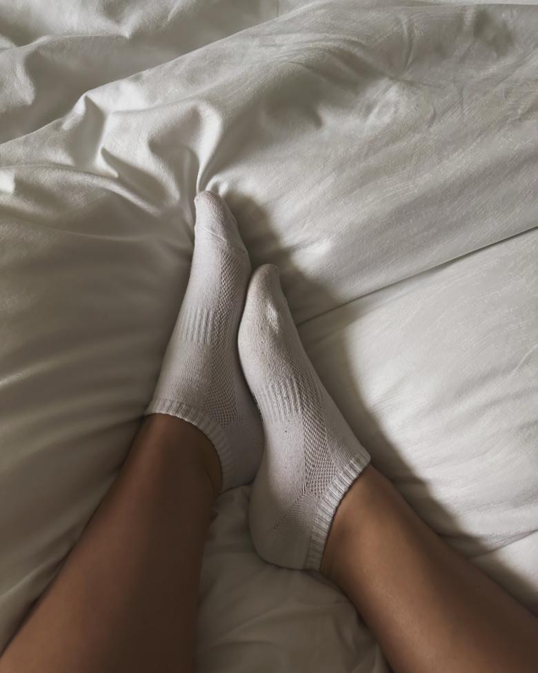 Weiße Snocks Socken