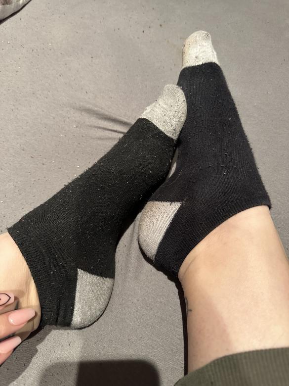 Getragene Socken