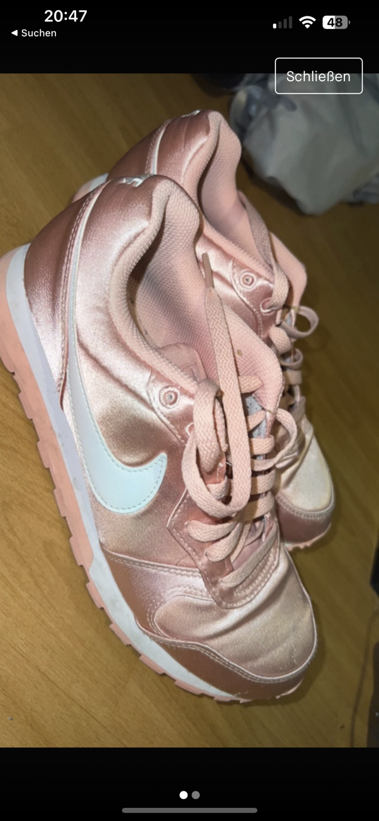 Für dich getragene Schuhe