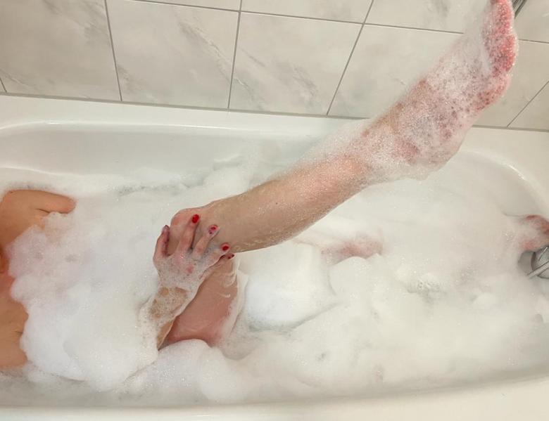Wir in der Badewanne