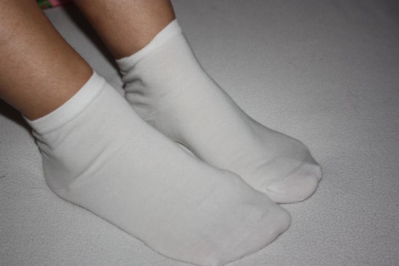 Weisse Sneakersöcken