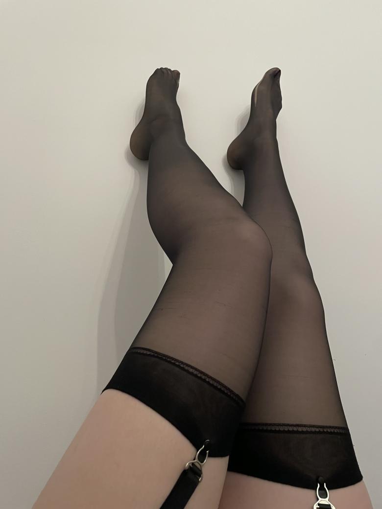 Schwarz Nylonstrümpfe