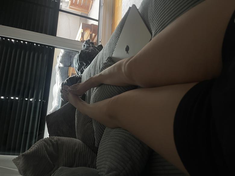 getragene verschwitzte Socken