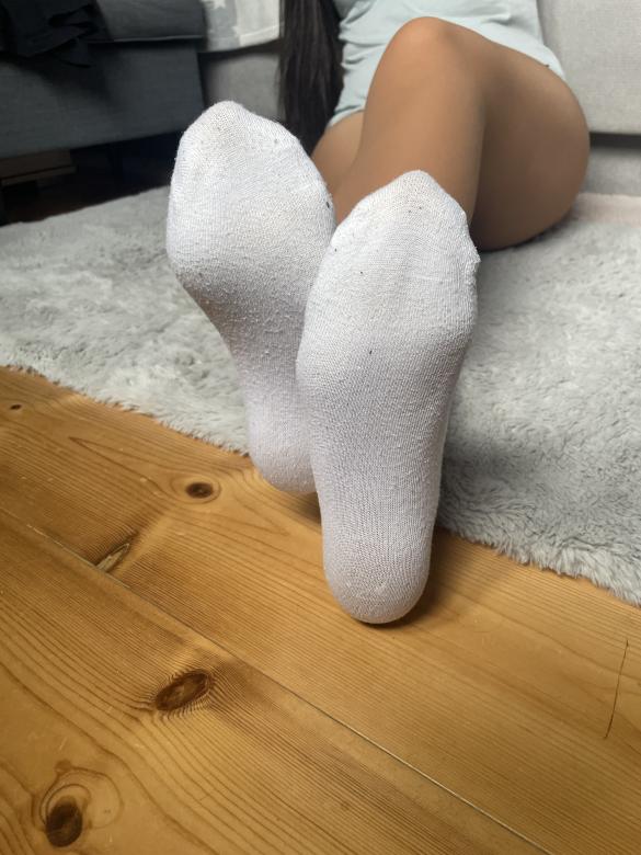 Weiße sneaker Socken