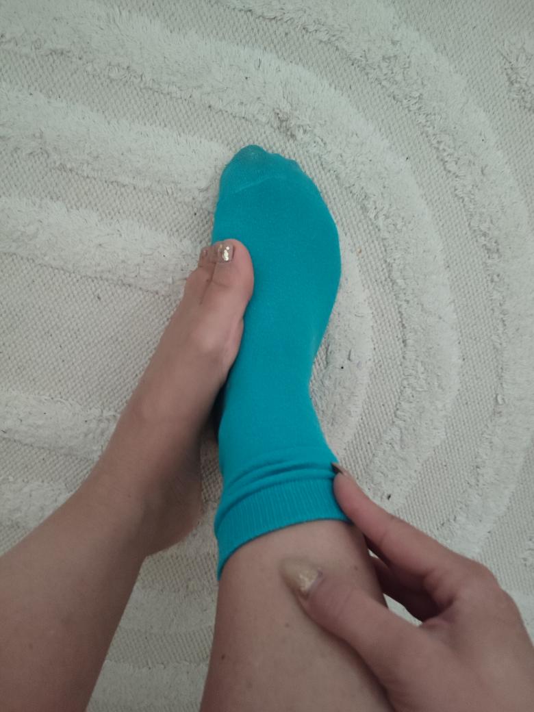 Tütrkisfarbige Socken