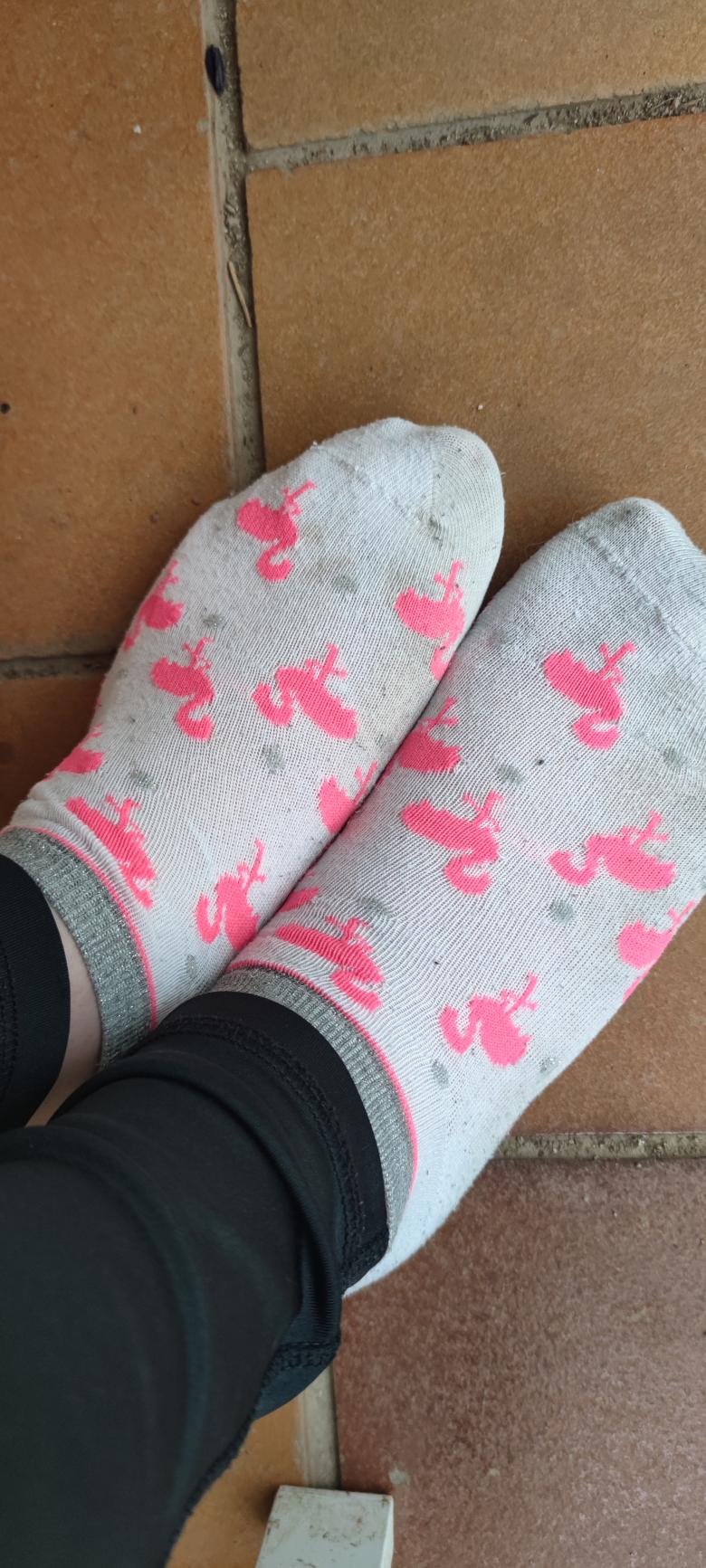 Viel getragene Socken