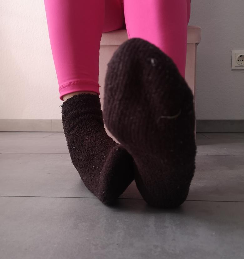 Braune Kuschelsocken