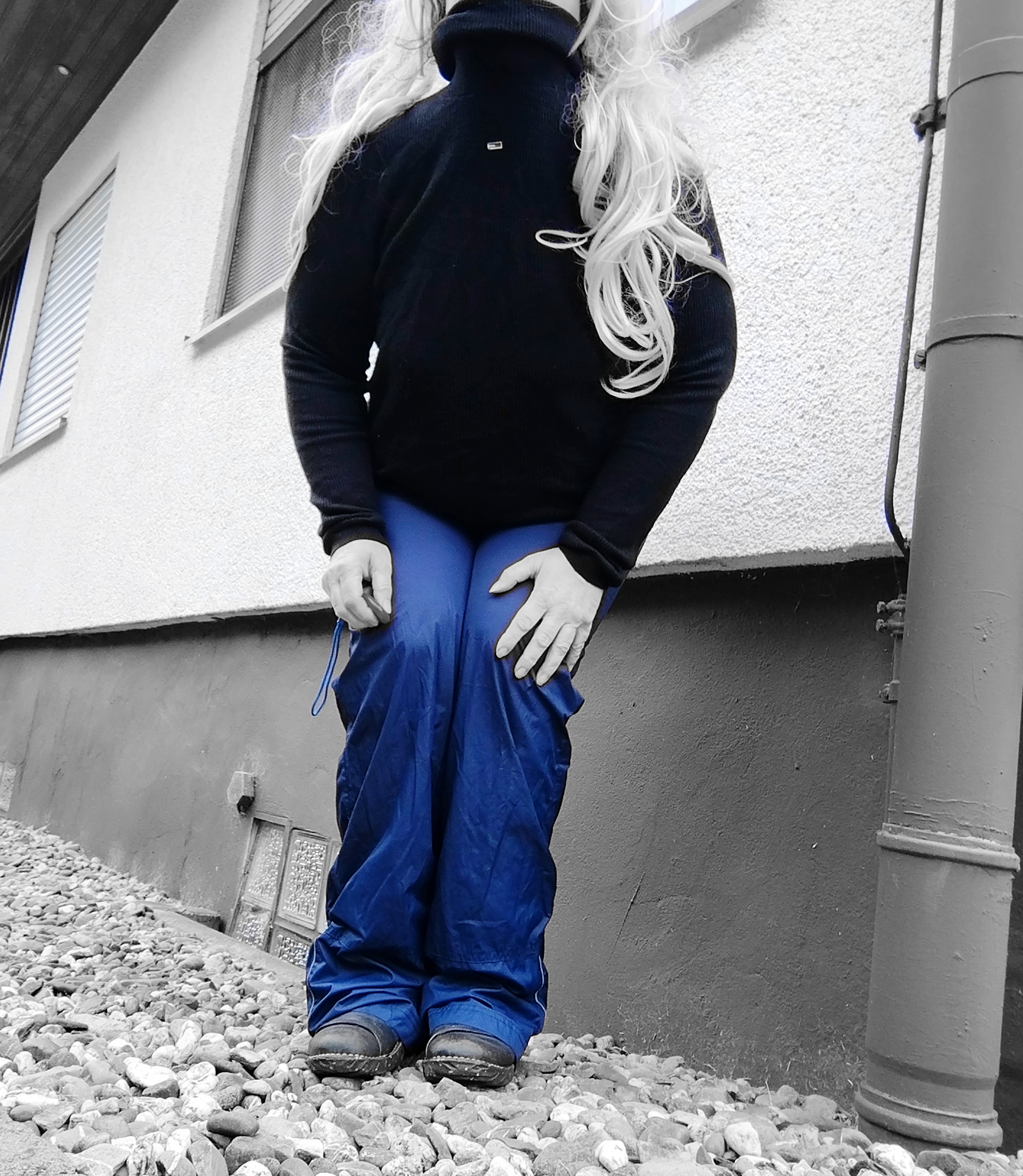 Durchgepinkelte Regenhose