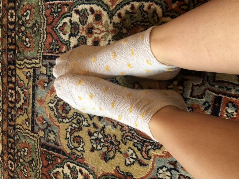 Getragene Socken