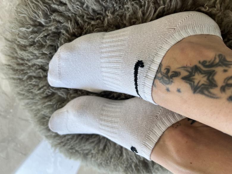 Getragene Sneaker Socken Nike