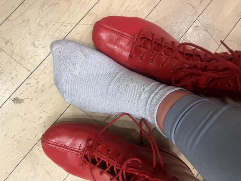 Socken nach Tanzauftritt