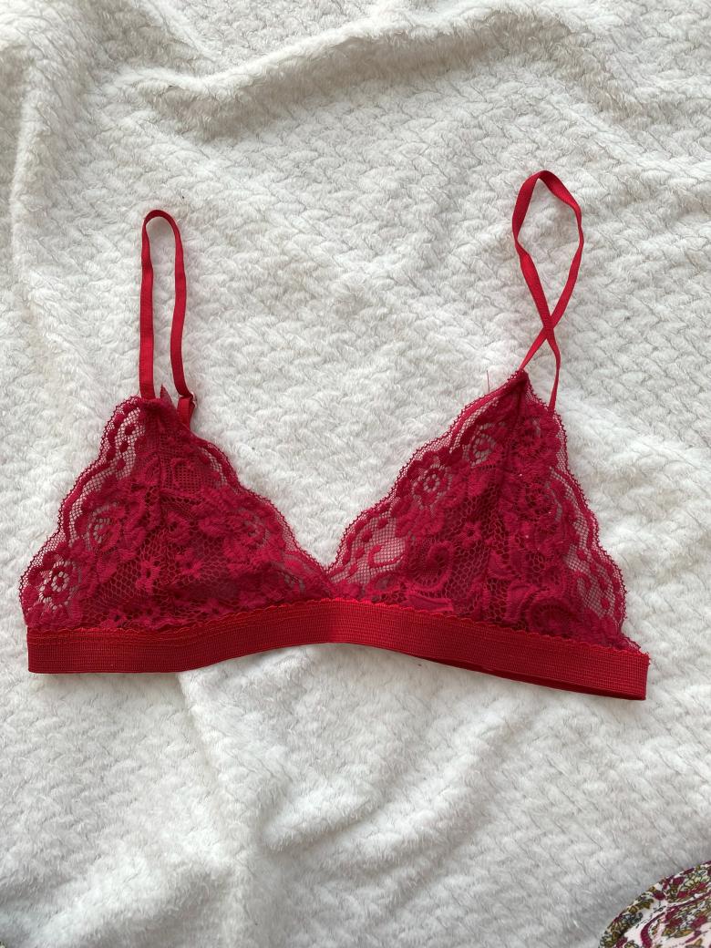 Roter Spitzen BH/Dessous