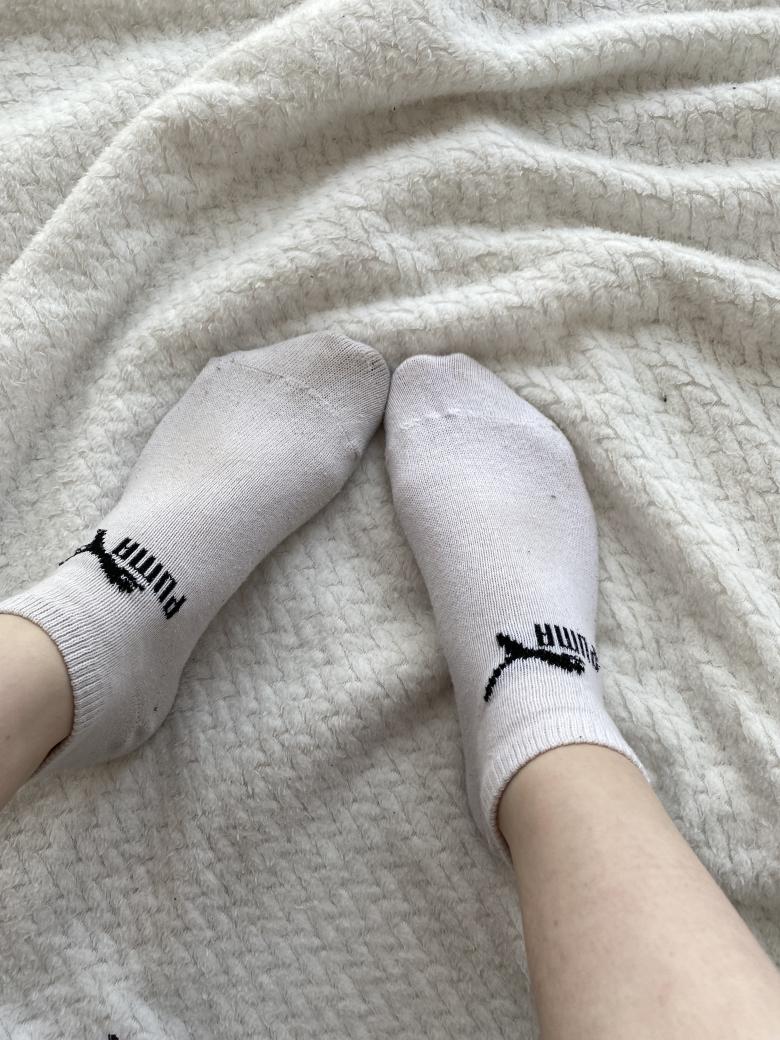 Weiße Puma Sneaker Socken Gr.38