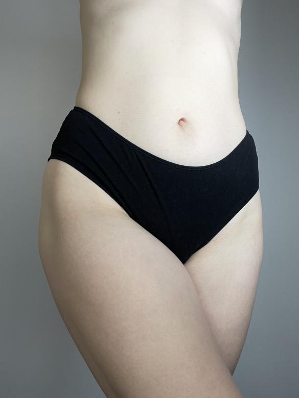 Schwarzer Baumwolle Slip