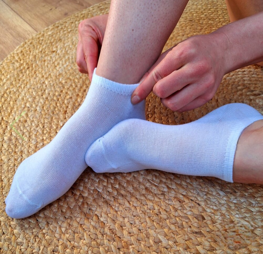 Weiße Sneaker Socken