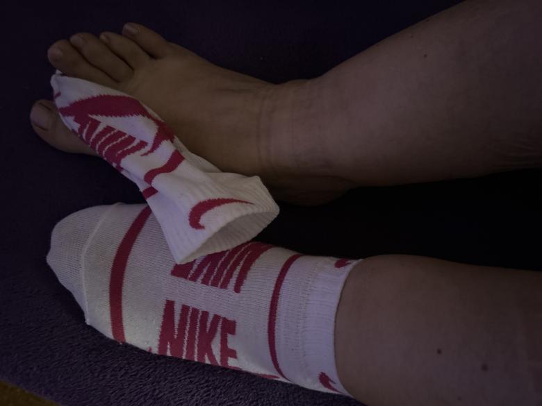 Getragene Nike Söckchen