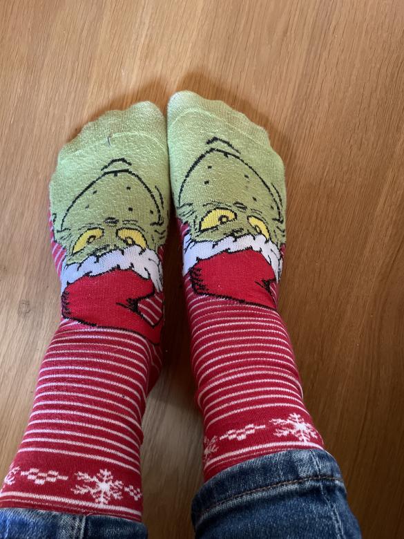 Im Krankenhaus Dienst getragene Socken